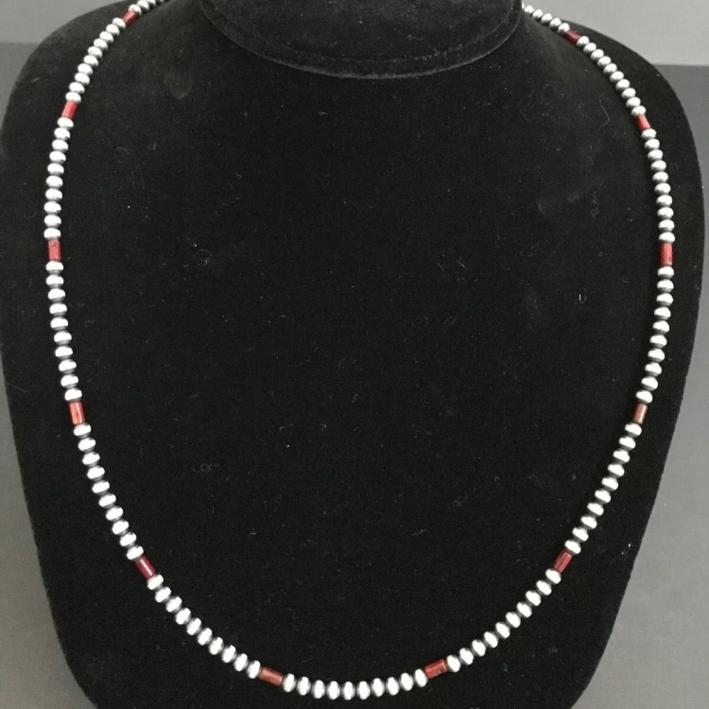 Men’s Sterling Silver 4mm Bead Necklace